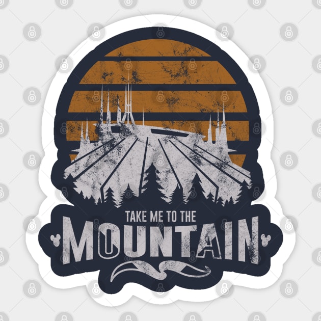 Take Me To The Mountain Sticker by DeepDiveThreads